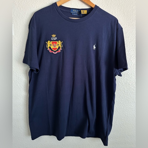 Polo Ralph Lauren World Cup España Spain Crest Stadium Shirt PWing Size Large - Picture 1 of 6